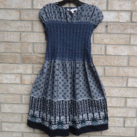 SIZE S. Max Studio Smocked V-neck Fit & Flare Dress. - Picture 4 of 16